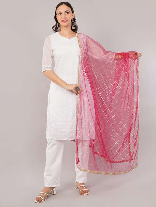 women solid with sequin work dupatta  - 22186206 -  Standard Image - 0