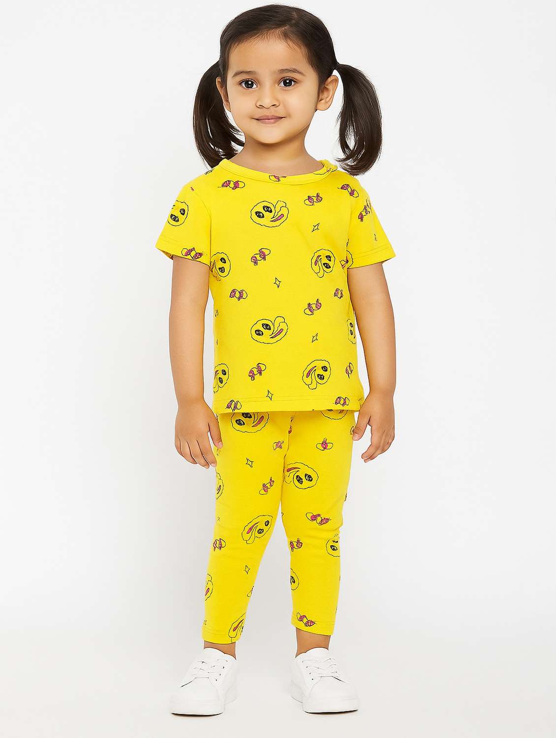 girls printed nightwear pyjama set - 22186325 -  Standard Image - 2