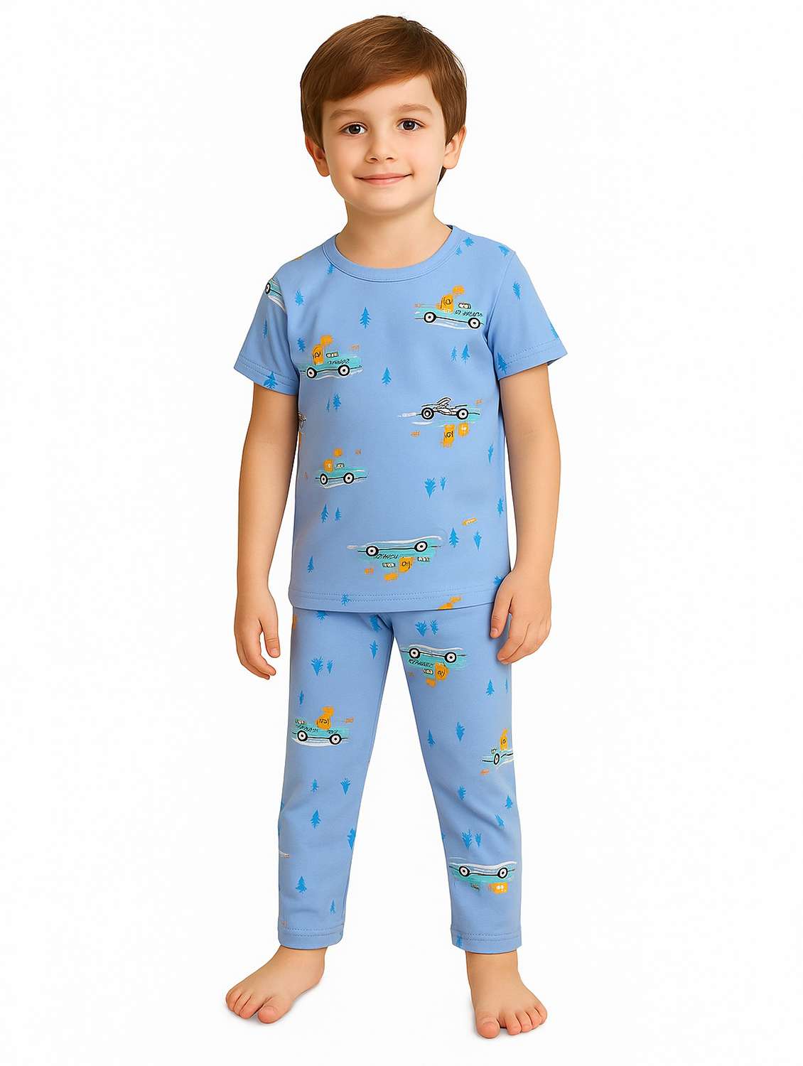 boys printed full length co-ord set - 22186330 -  Standard Image - 2