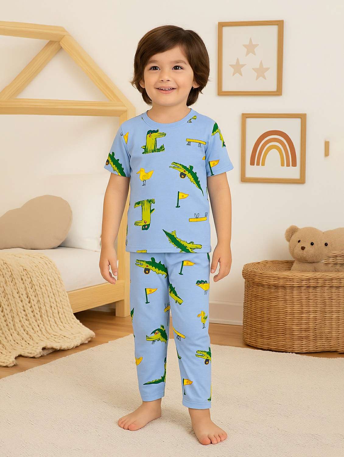 boys printed full length co-ord set