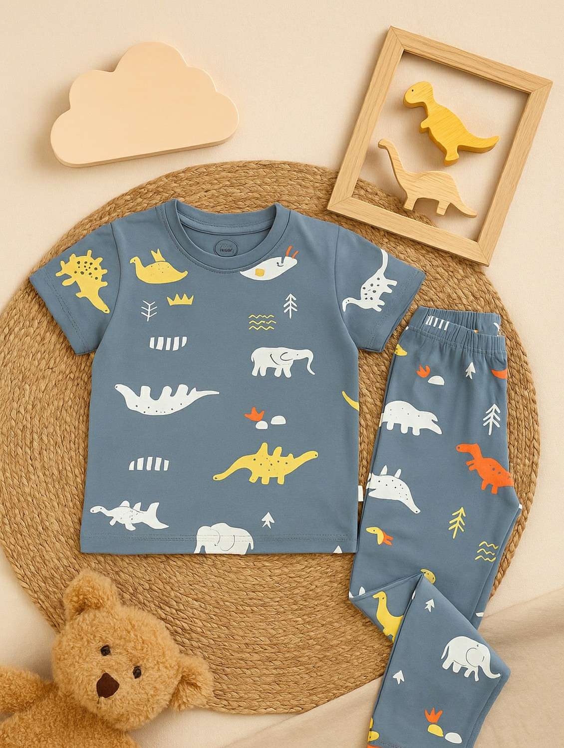boys printed nightwear pyjama set - 22186337 -  Standard Image - 2