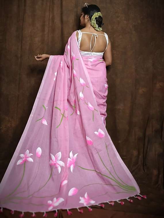 women floral printed saree with blouse - 22186338 -  Standard Image - 2