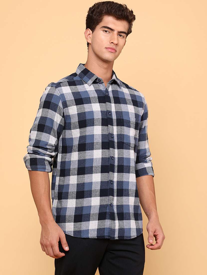 men checkered long sleeve regular fit casual shirt - 22186633 -  Standard Image - 2