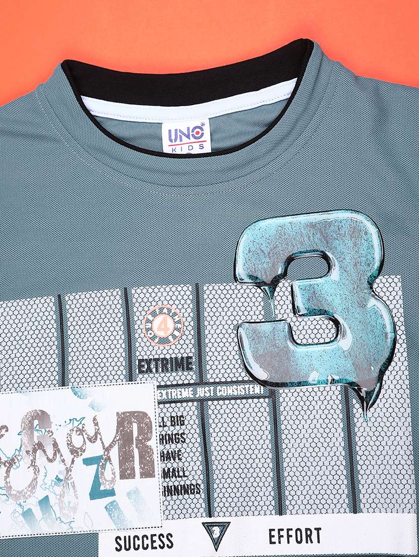 boys printed t-shirt & shorts co-ords set - 22186721 -  Standard Image - 2
