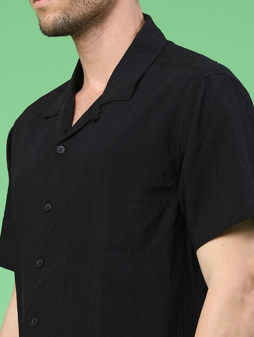 men solid short sleeve regular fit casual shirt - 22186785 -  Standard Image - 2