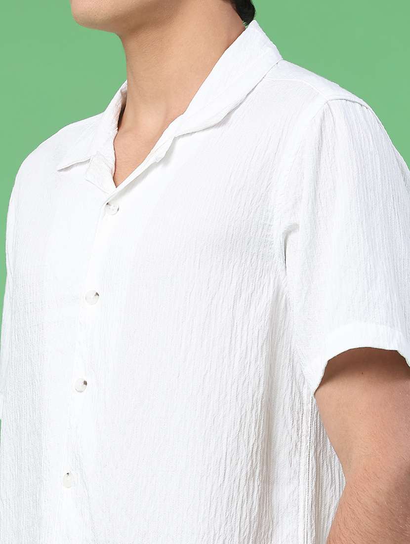 men solid short sleeve regular fit casual shirt - 22186817 -  Standard Image - 2