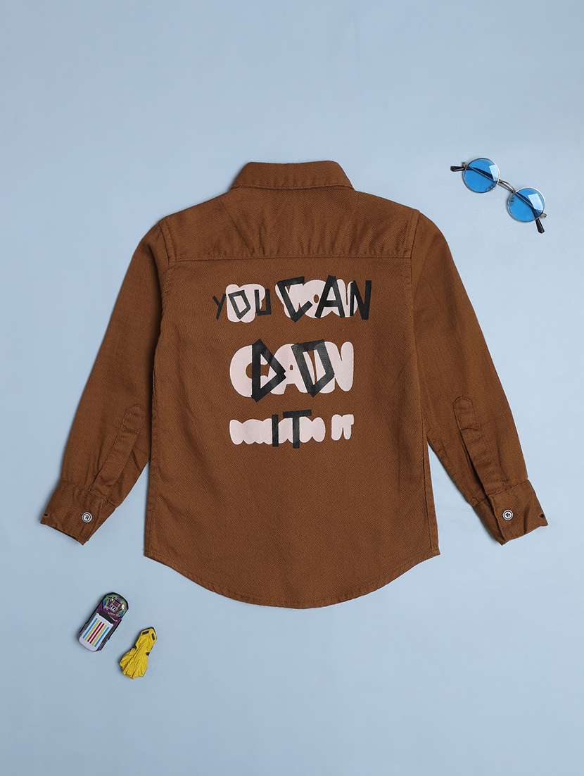 boys printed collared long sleeve shirt - 22186871 -  Standard Image - 2