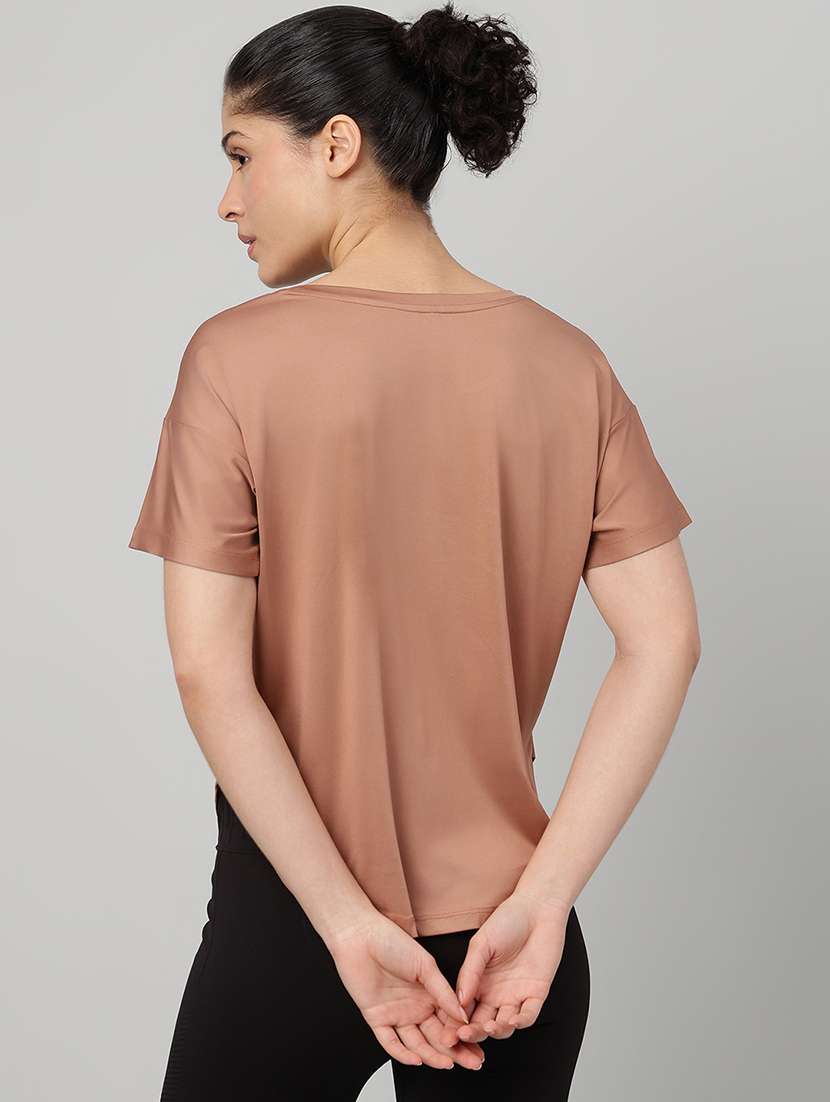 women printed round neck dri-fit t-shirt - 22186887 -  Standard Image - 2