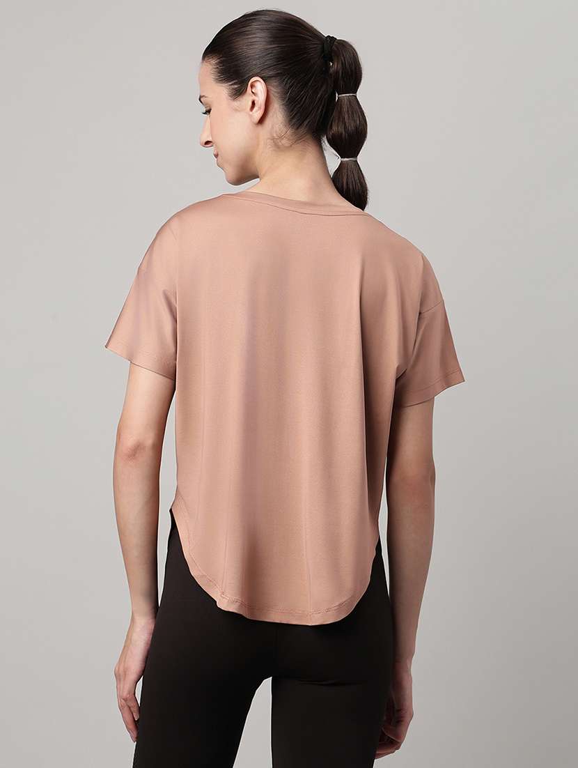 women printed round neck dri-fit t-shirt - 22186895 -  Standard Image - 2