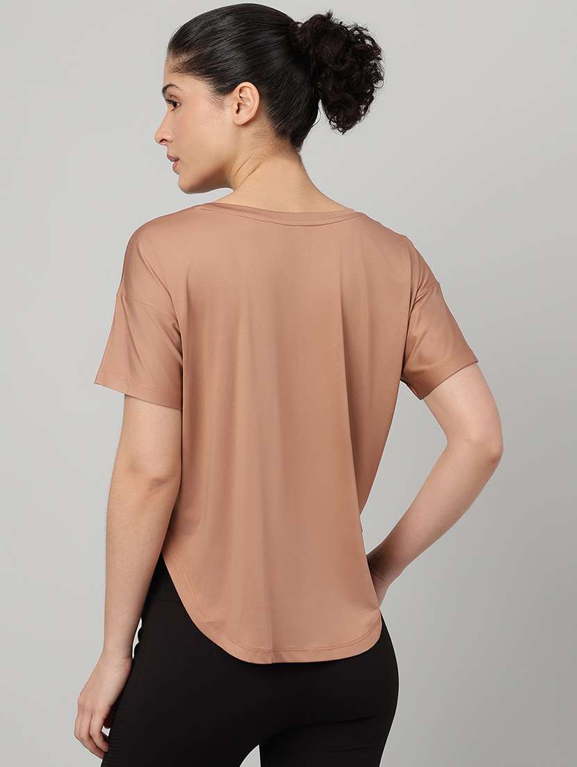 women printed round neck dri-fit t-shirt - 22186896 -  Standard Image - 2