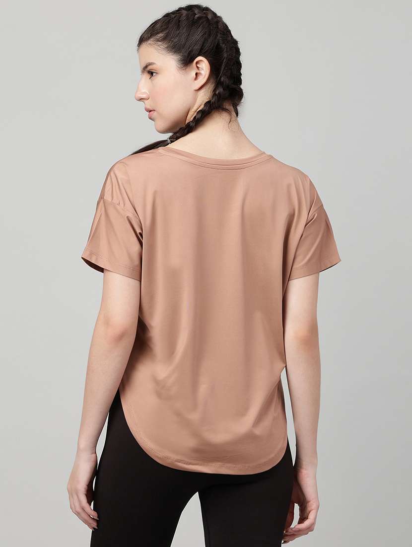 women printed round neck dri-fit t-shirt - 22186899 -  Standard Image - 2