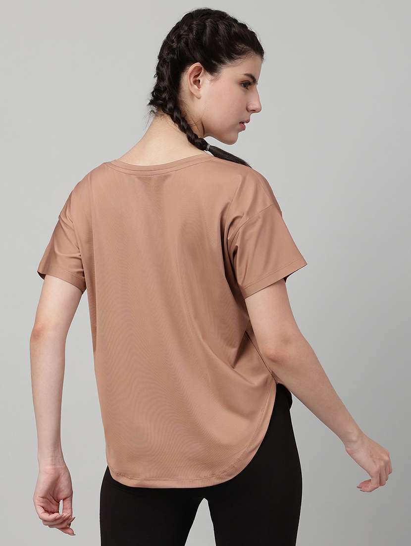 women printed round neck dri-fit t-shirt - 22186900 -  Standard Image - 2