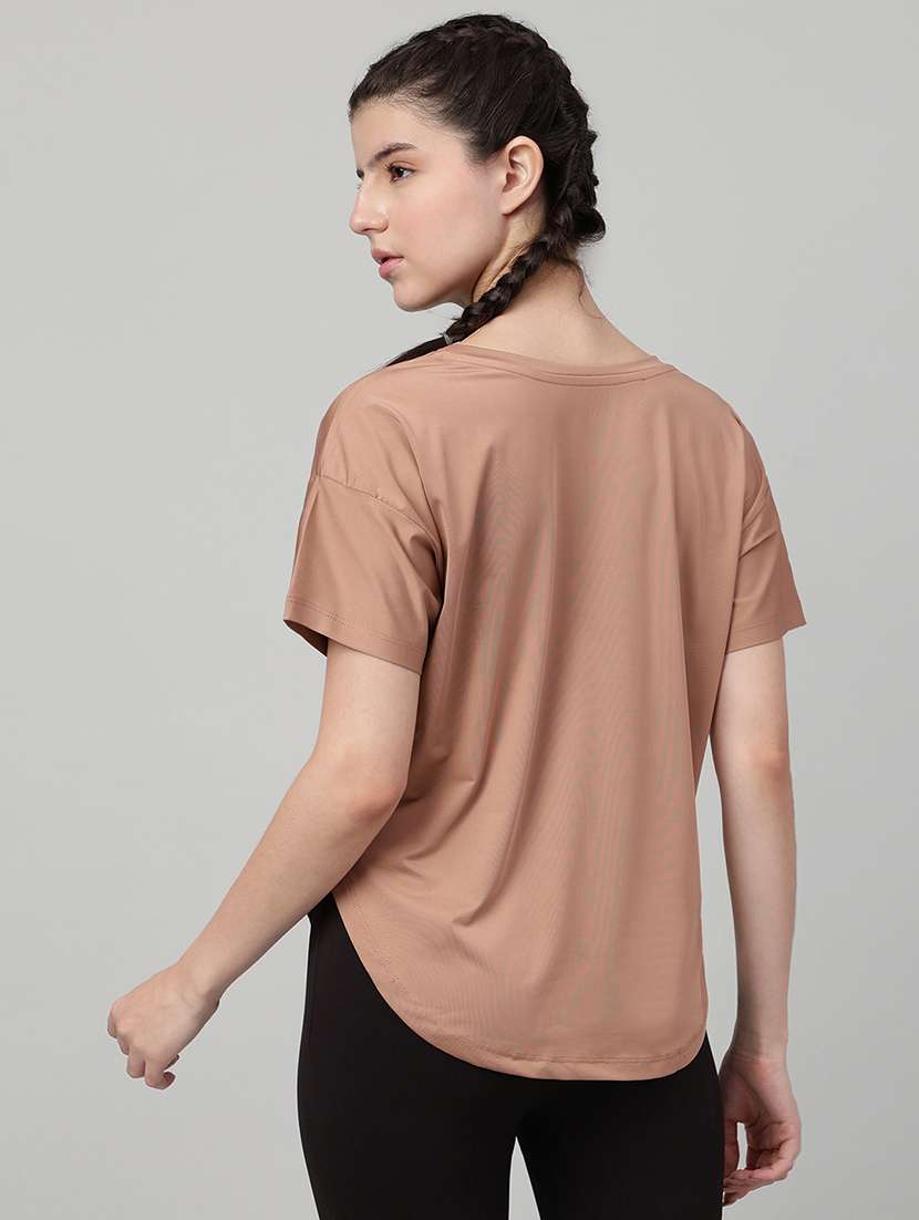 women printed round neck dri-fit t-shirt - 22186901 -  Standard Image - 2