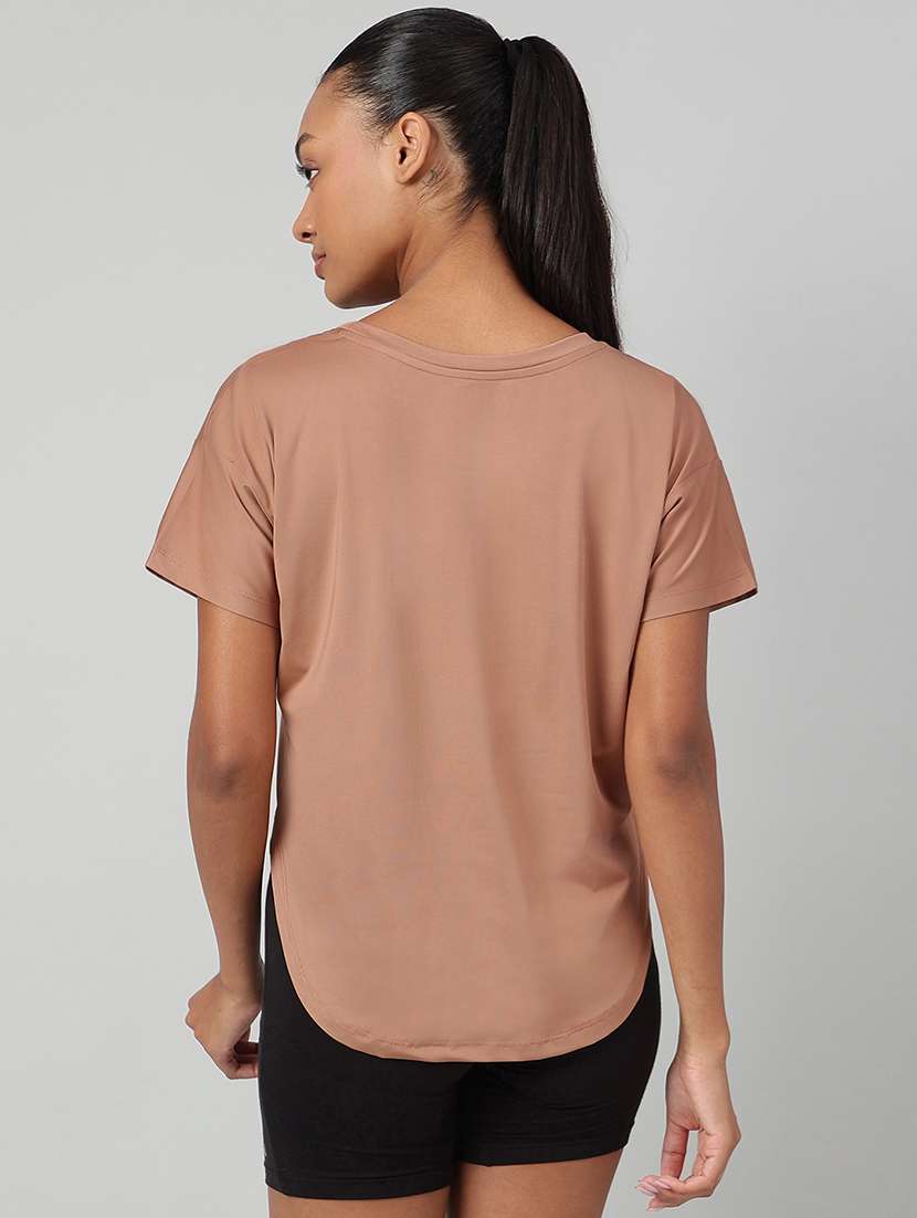 women printed round neck dri-fit t-shirt - 22186904 -  Standard Image - 2