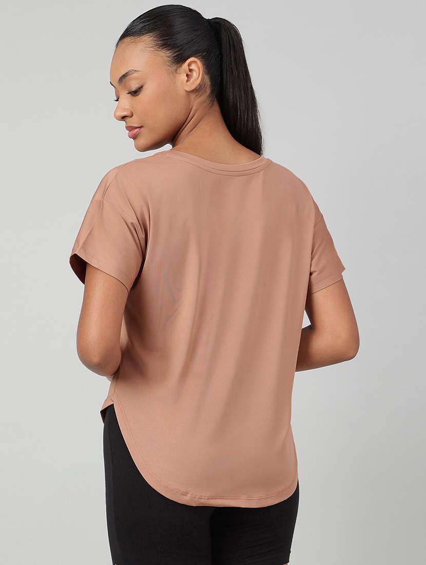 women printed round neck dri-fit t-shirt - 22186906 -  Standard Image - 2