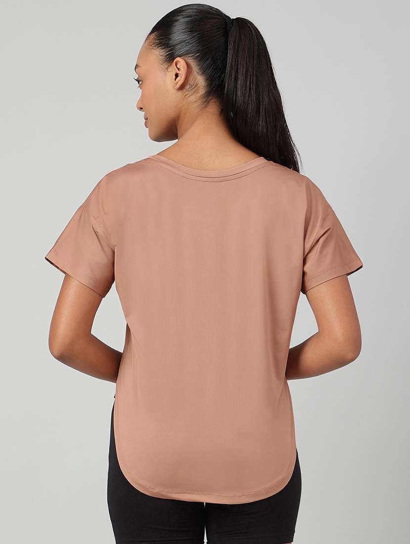 women printed round neck dri-fit t-shirt - 22186909 -  Standard Image - 2