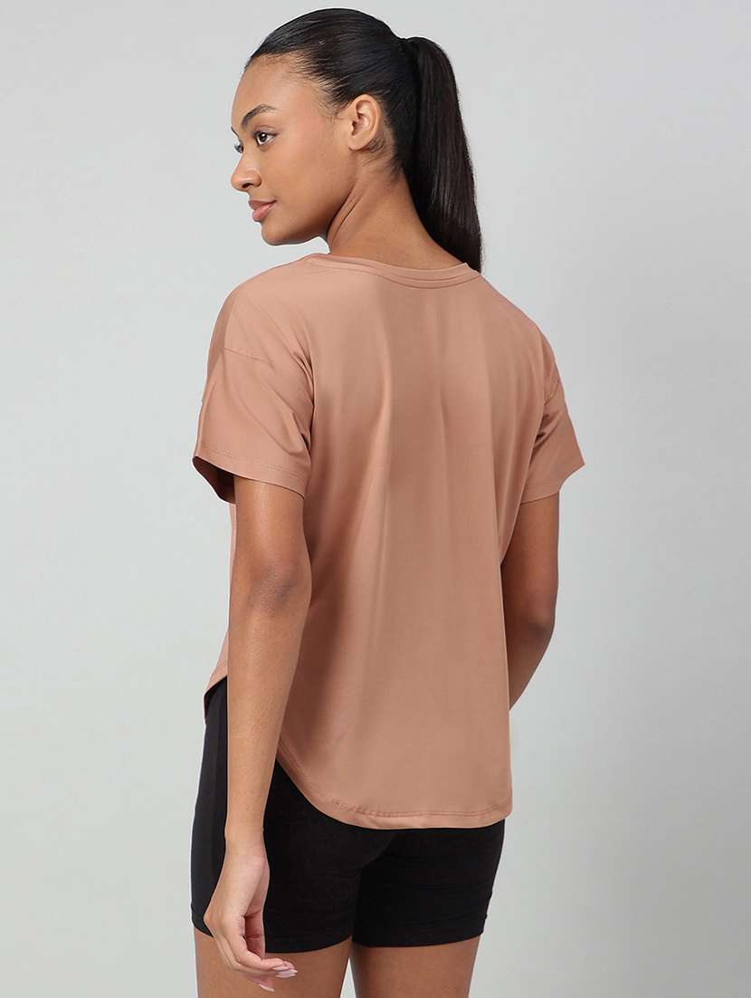 women printed round neck dri-fit t-shirt - 22186910 -  Standard Image - 2