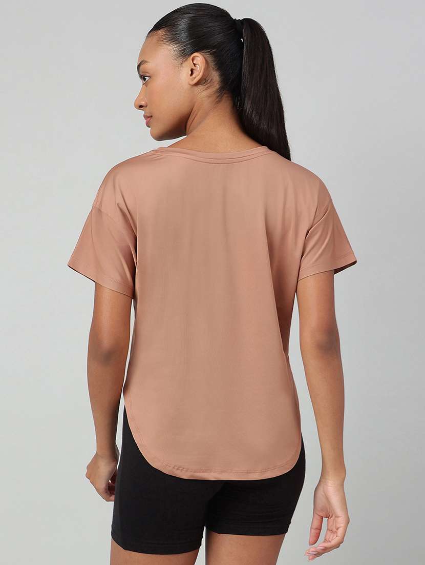 women printed round neck dri-fit t-shirt - 22186911 -  Standard Image - 2