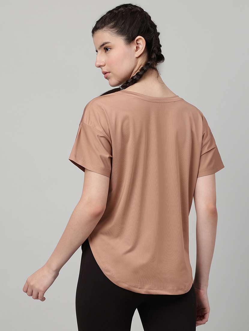 women printed round neck dri-fit t-shirt - 22186913 -  Standard Image - 2