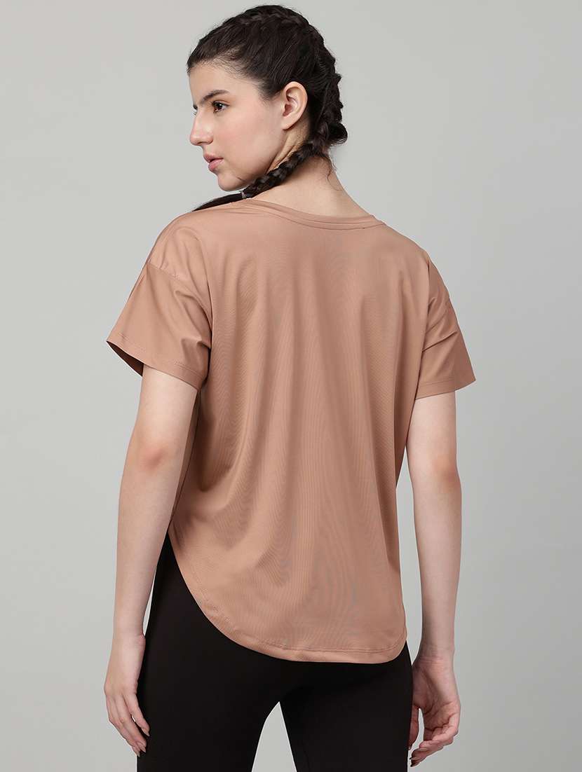 women printed round neck dri-fit t-shirt - 22186915 -  Standard Image - 2