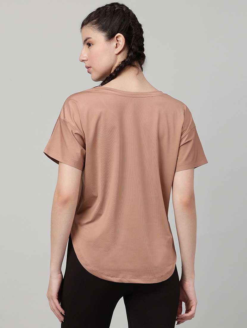 women printed round neck dri-fit t-shirt - 22186917 -  Standard Image - 2