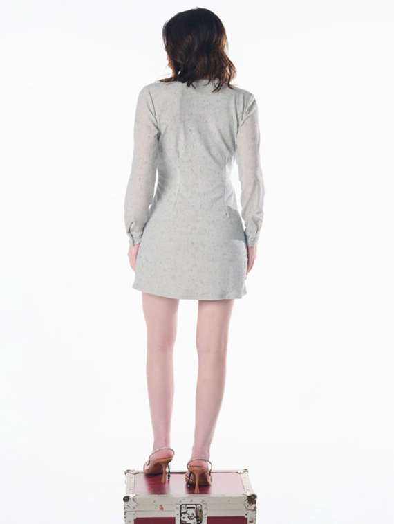 women self designed long sleeve wrap dress - 22186928 -  Standard Image - 2