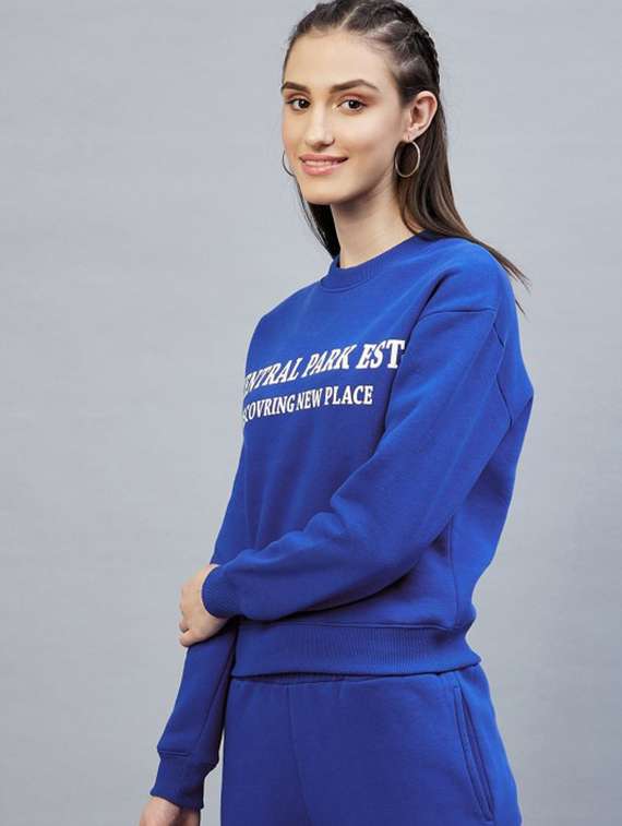 women printed long sleeve sweatshirt - 22186943 -  Standard Image - 2