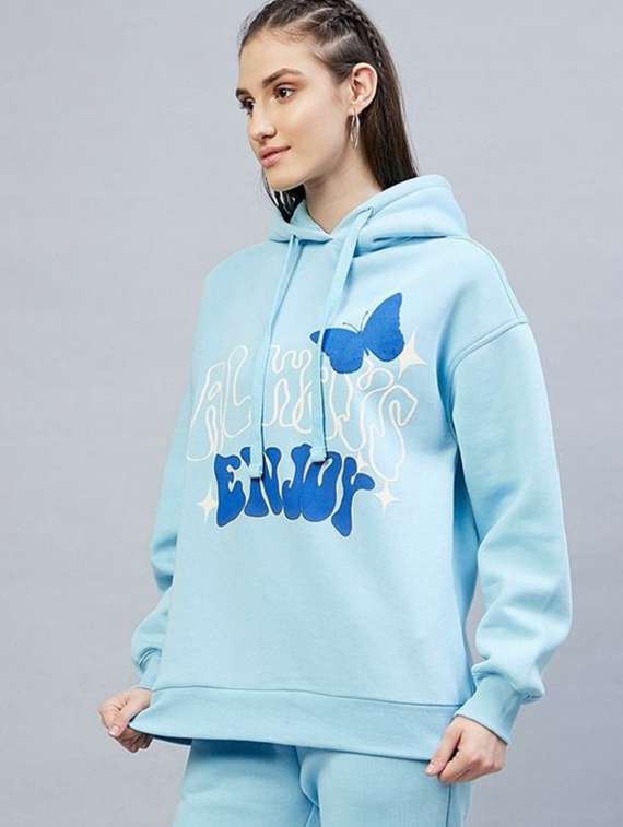 women printed long sleeve hooded sweatshirt - 22186946 -  Standard Image - 2