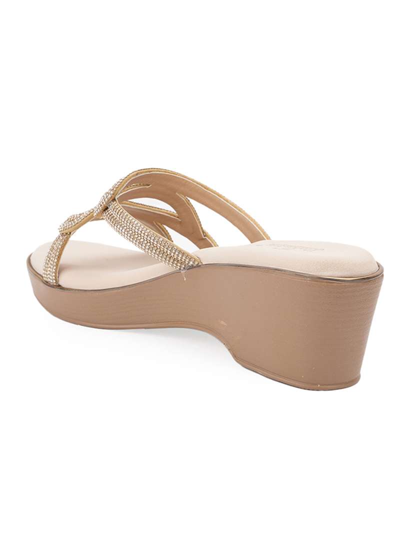 women embellished black slip on wedge - 22186996 -  Standard Image - 2