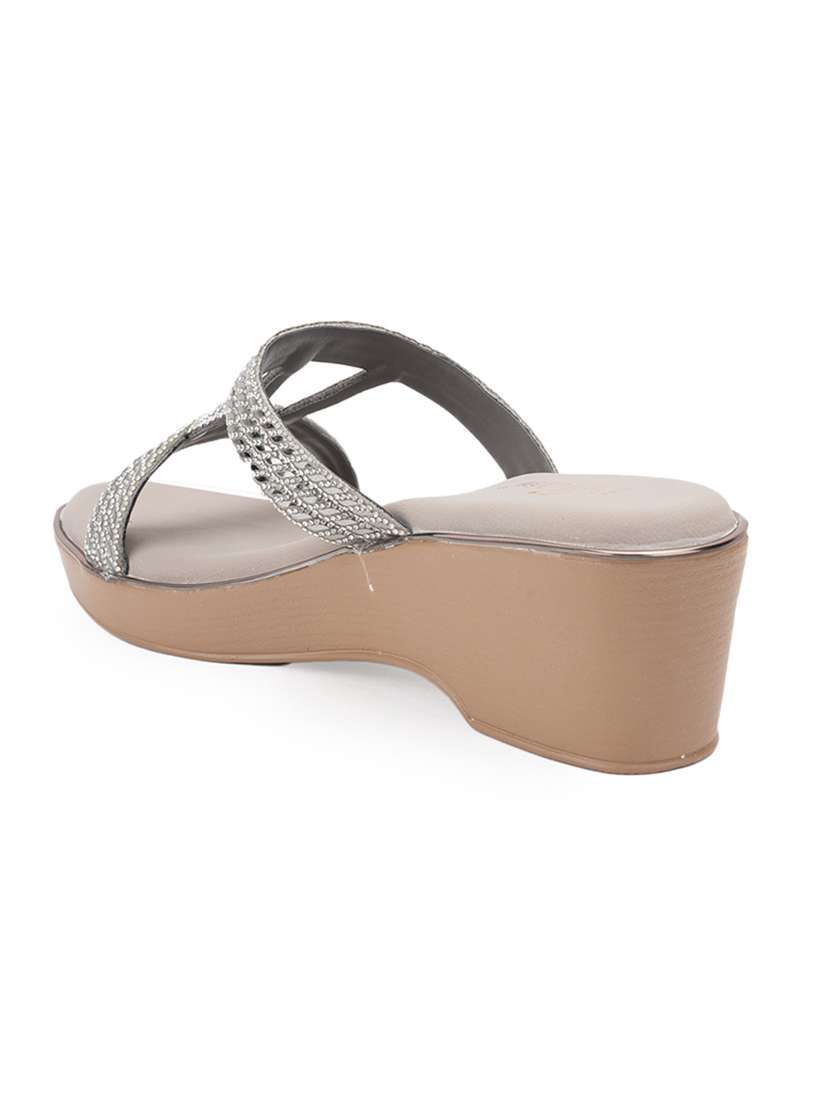 women embellished slip on wedge - 22186999 -  Standard Image - 2