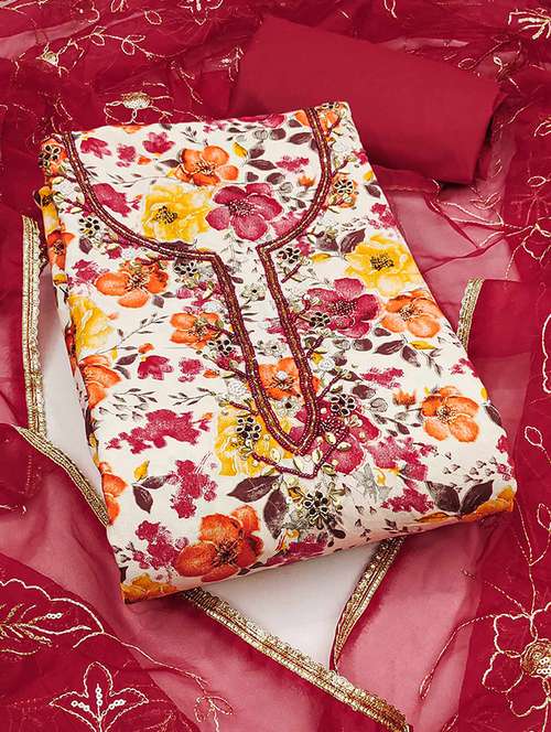 women floral embroidered unstitched suit set - 22187062 -  Standard Image - 0