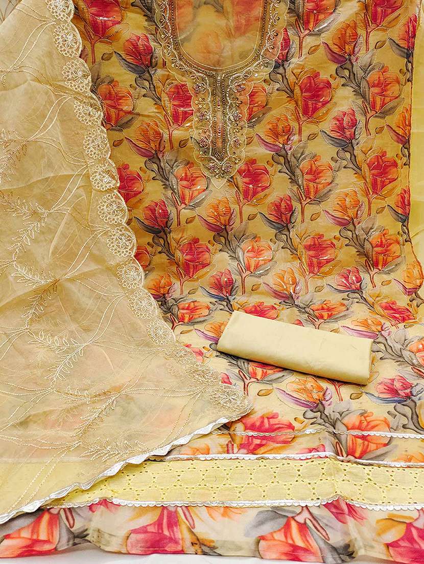 women floral embroidered unstitched suit set - 22187080 -  Standard Image - 2