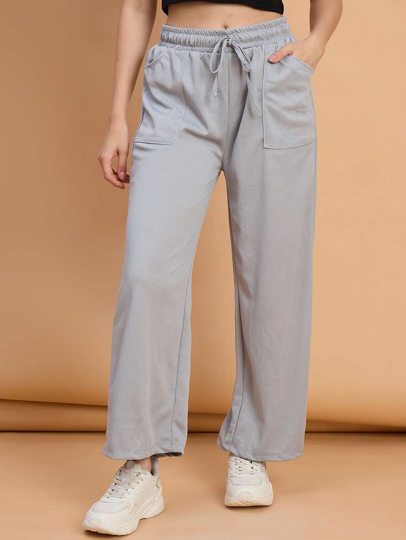 women pack of 2 solid high rise track pant - 22187138 -  Standard Image - 2