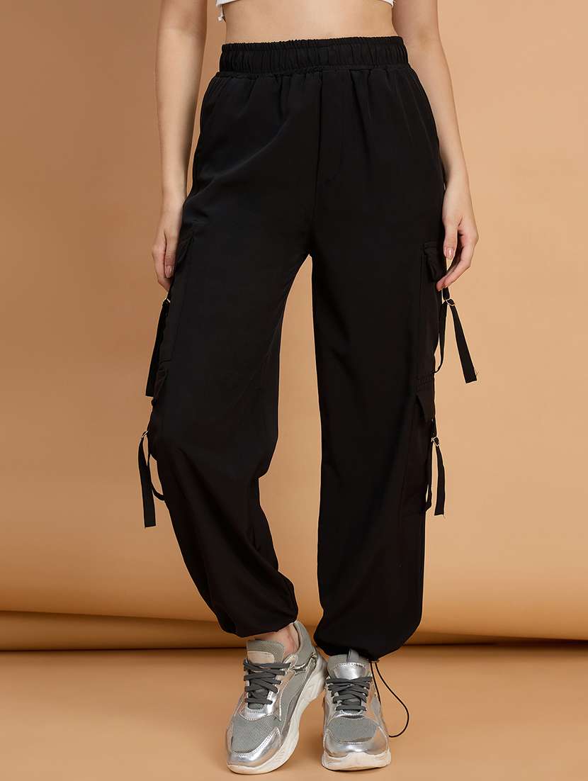 women pack of 2 solid mid rise cargo - 22187150 -  Standard Image - 2