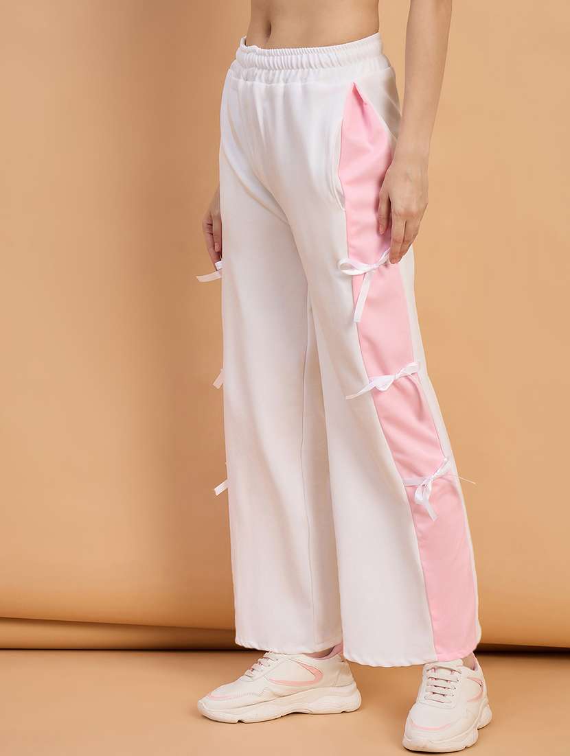 women pack of 2 color block mid rise trouser - 22187157 -  Standard Image - 2