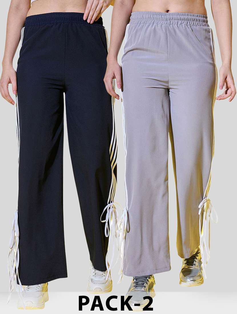 women pack of 2 tapered relaxed fit track pant