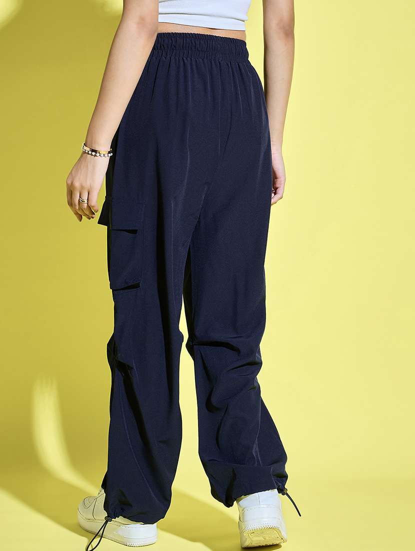 women pack of 2 solid high rise cargo - 22187200 -  Standard Image - 2