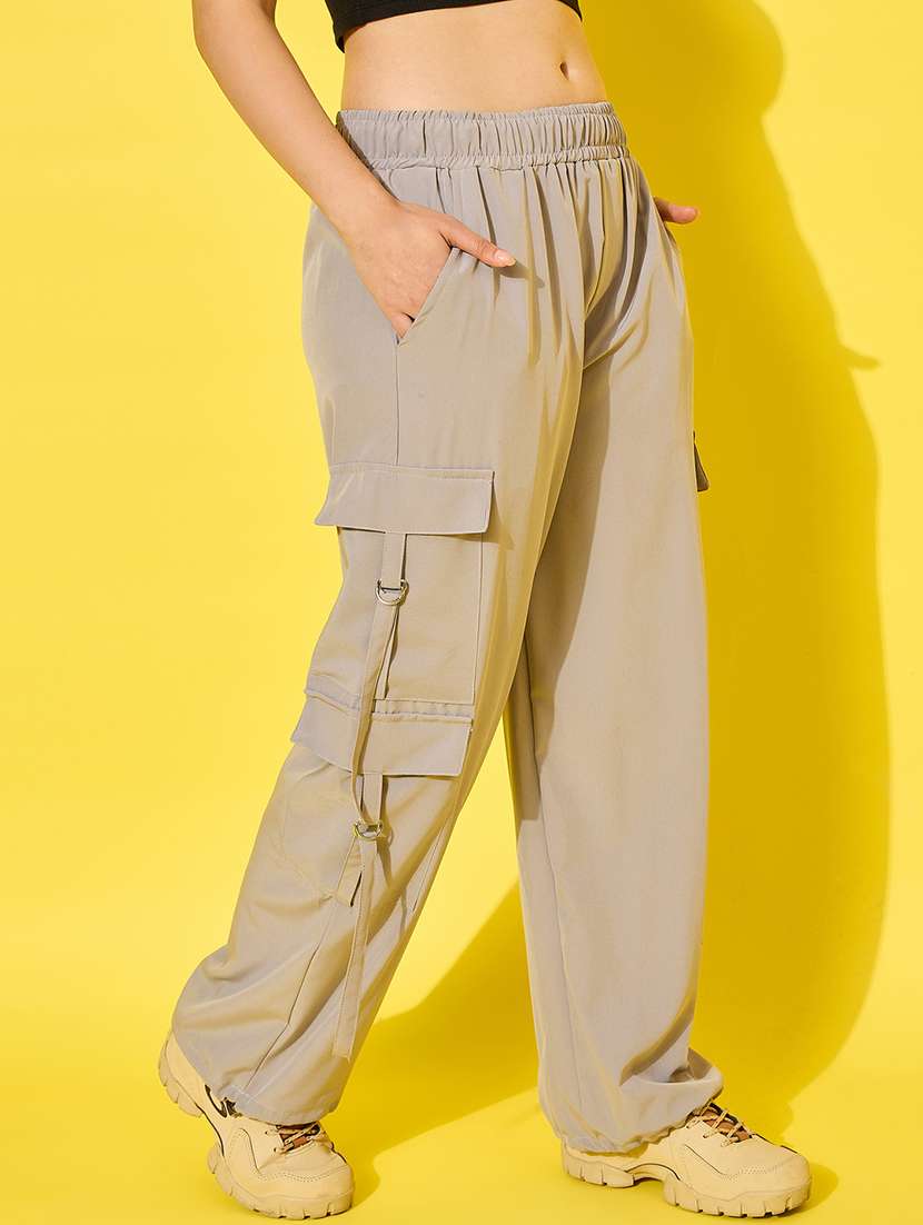 women pack of 2 solid mid rise cargo - 22187221 -  Standard Image - 2