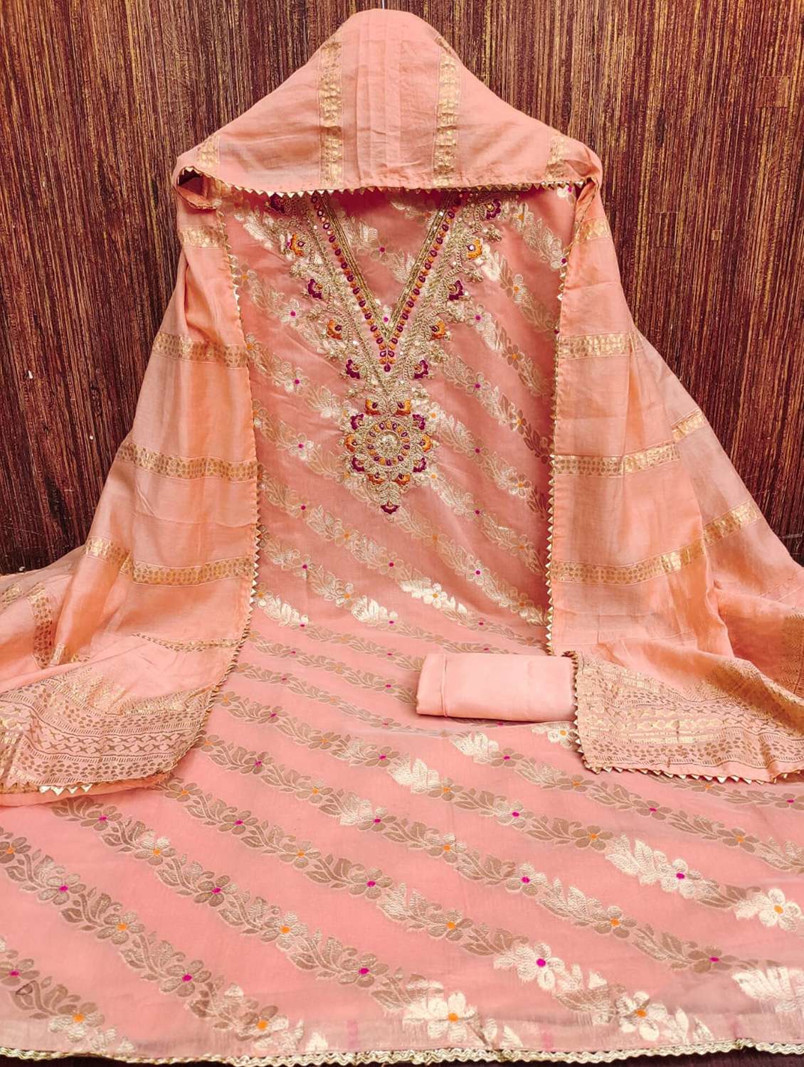 women self design embroidered unstitched suit set - 22187256 -  Standard Image - 2