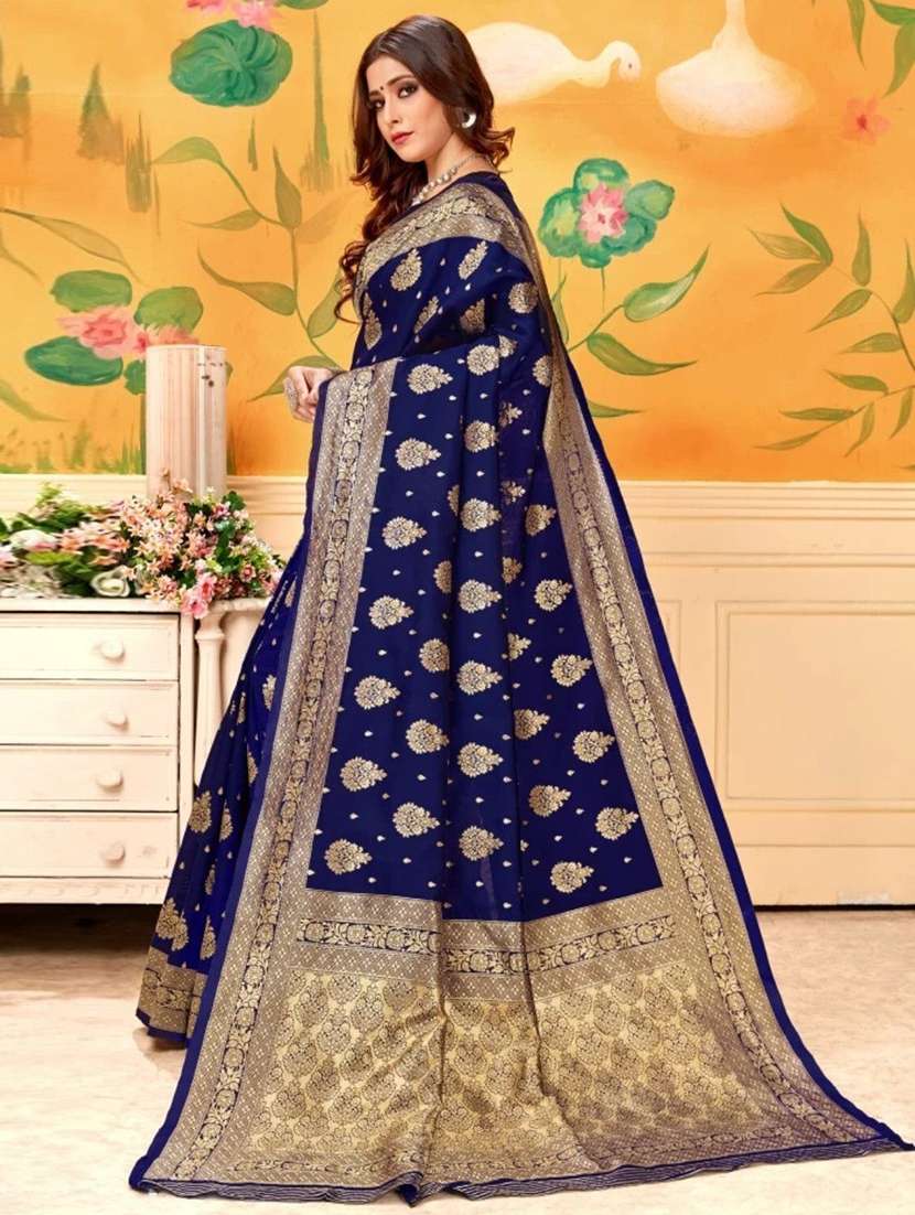 women self design kanjivaram saree with blouse - 22187620 -  Standard Image - 2