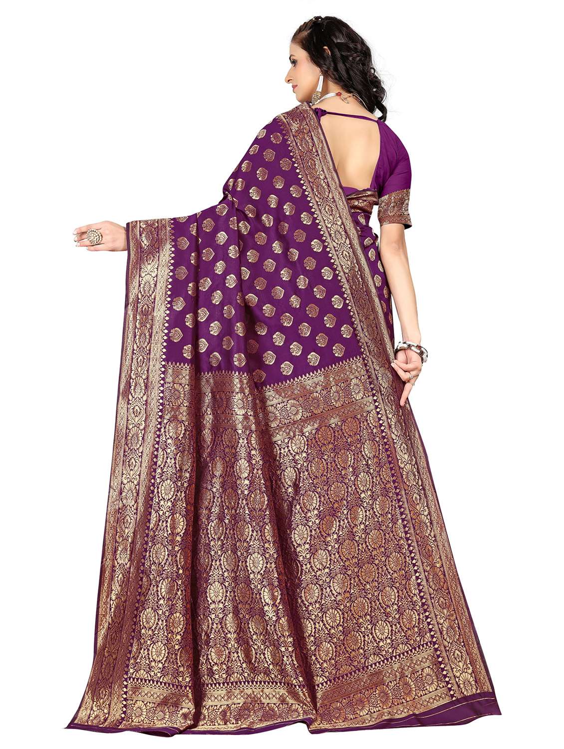 Women Self Design Kanjivaram Saree With Blouse - 22187623 -  Standard Image - 2