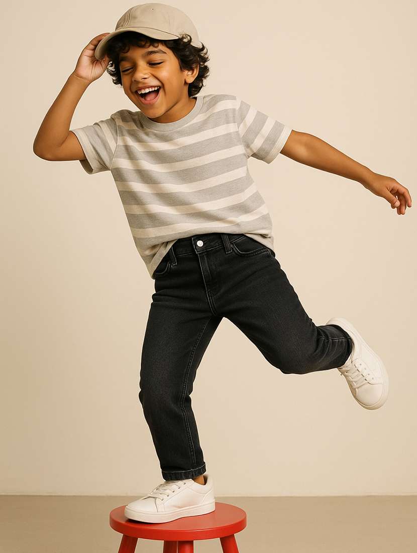 boys solid mid rise slim fit jean - 22187674 -  Standard Image - 2