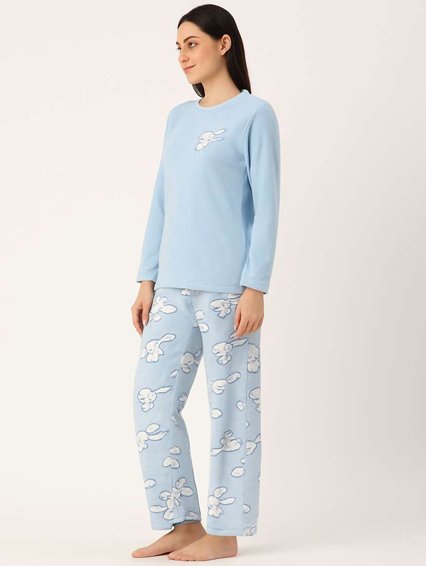 women printed nightwear pyjama set - 22187713 -  Standard Image - 2