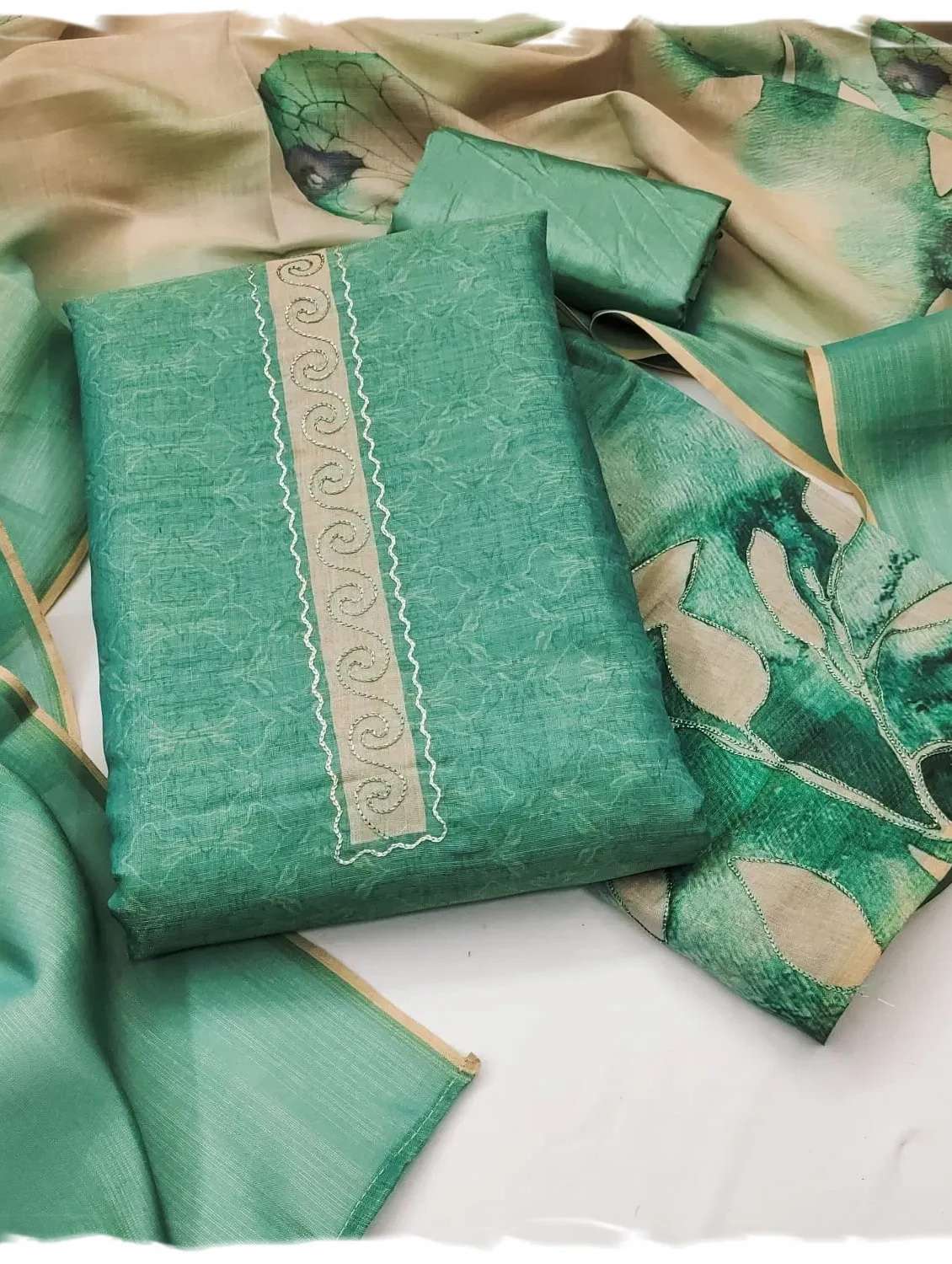 women floral printed embroidered unstitched suit set - 22187729 -  Standard Image - 2