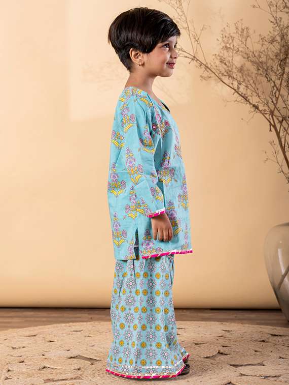 blue cotton suit set - 22187755 -  Standard Image - 2
