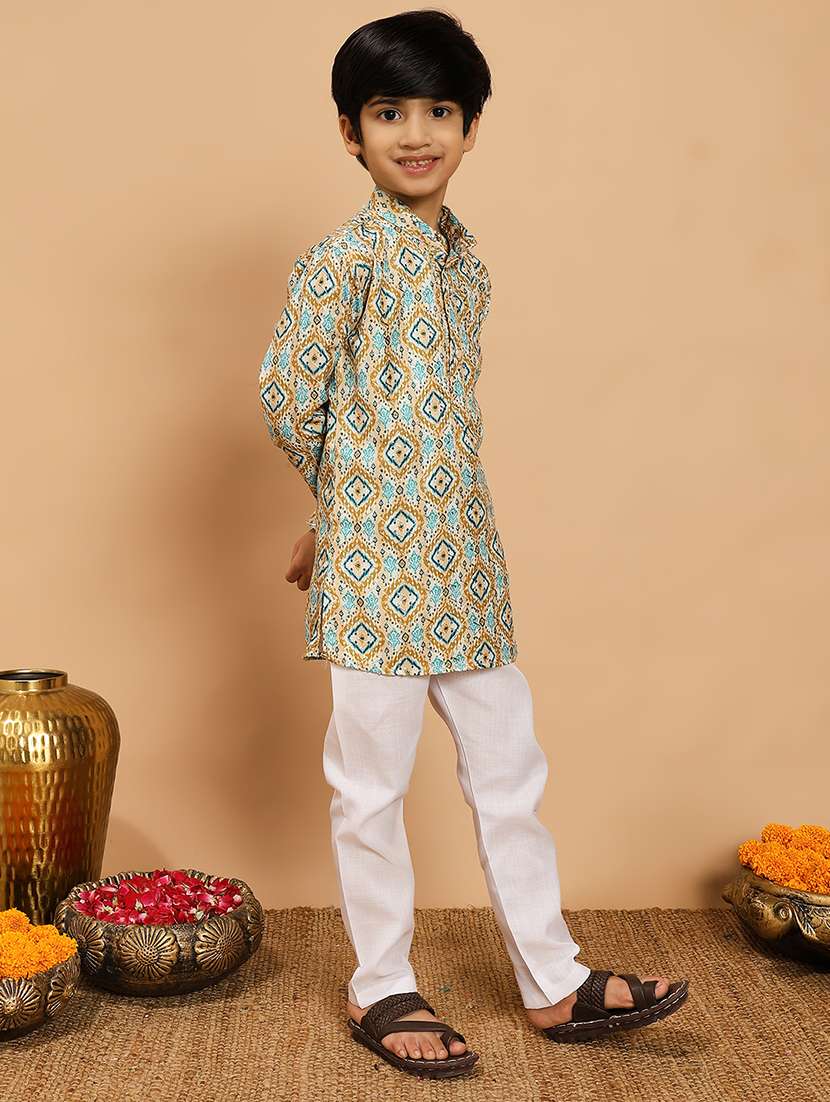 turquoise rayon kurta sets kurtas & set - 22187771 -  Standard Image - 2