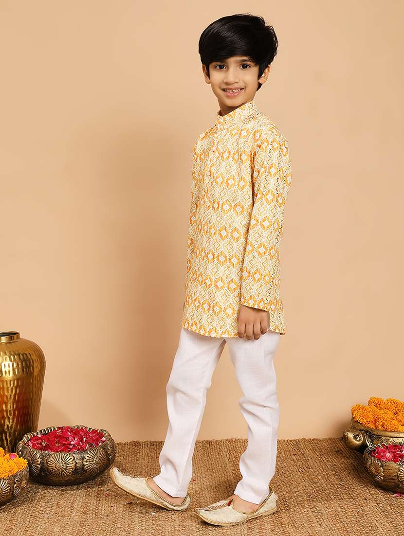 yellow rayon kurta sets kurtas & set - 22187773 -  Standard Image - 2