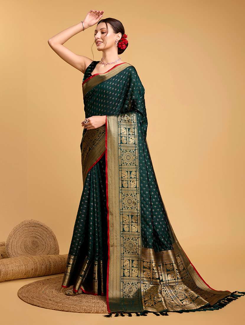 women self design bordered saree with blouse - 22187777 -  Standard Image - 2