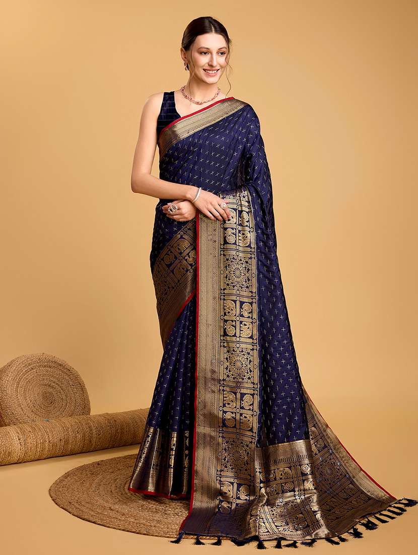 women self design bordered saree with blouse - 22187779 -  Standard Image - 2