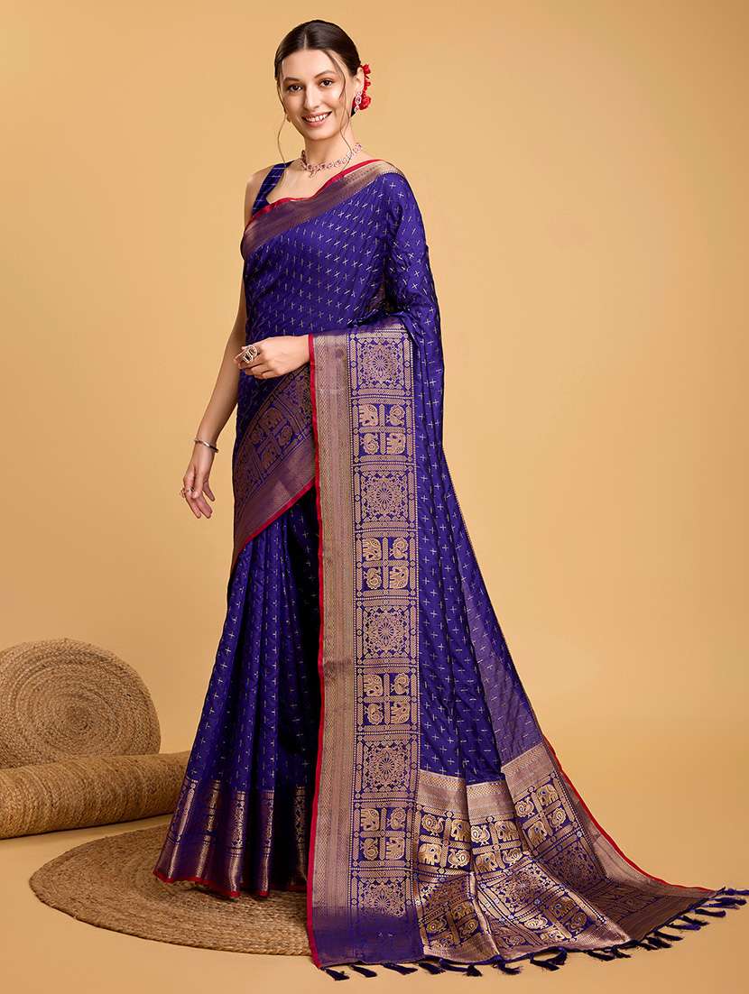 women self design bordered saree with blouse - 22187781 -  Standard Image - 2